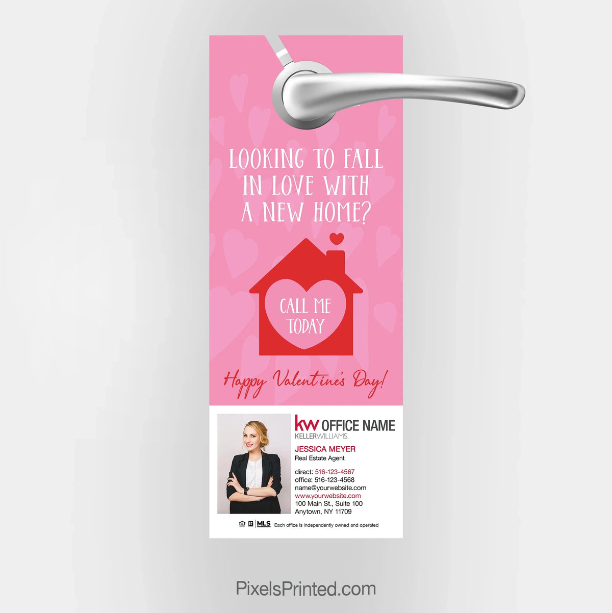 Keller Williams Valentine’s door hanger – home is where the heart is PixelsPrinted 