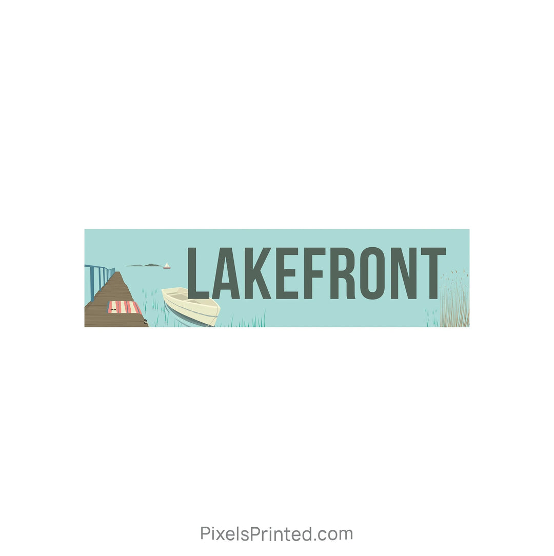 lakefront property real estate sign riders PixelsPrinted 