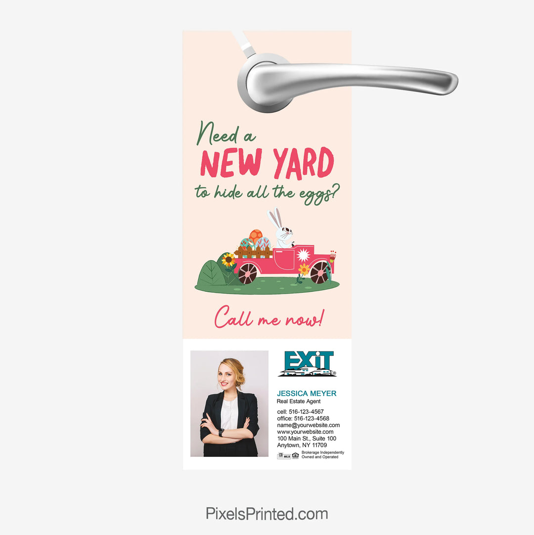 EXIT Realty Easter door hanger: Need a new yard for the egg hunt?