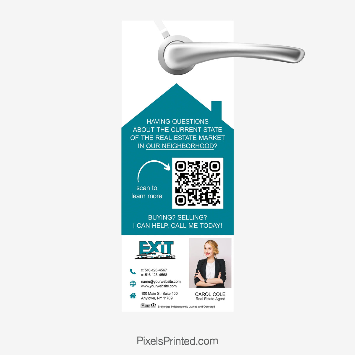 EXIT Realty neighbor greeting door hanger