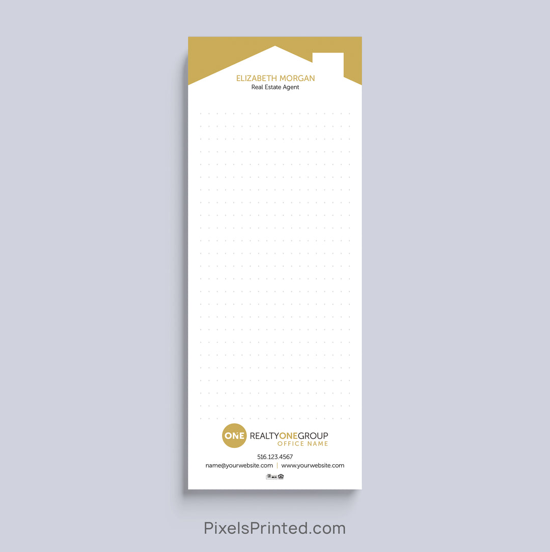Personalized Realty ONE Group bullet journal realtor notepad with house design
