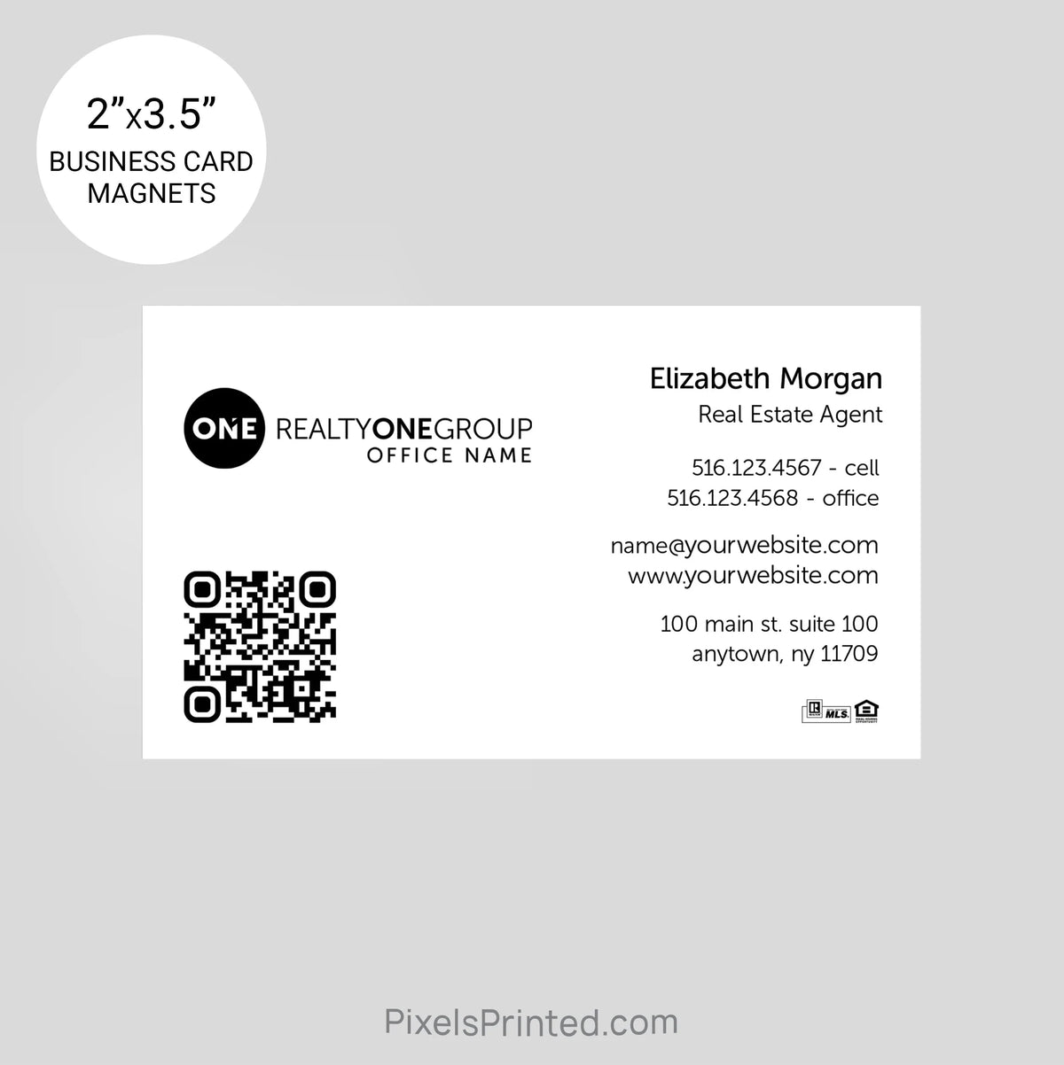 Realty ONE Group business card magnets PixelsPrinted 
