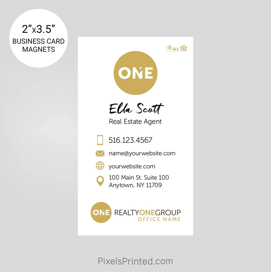 Realty ONE Group business card magnets PixelsPrinted 
