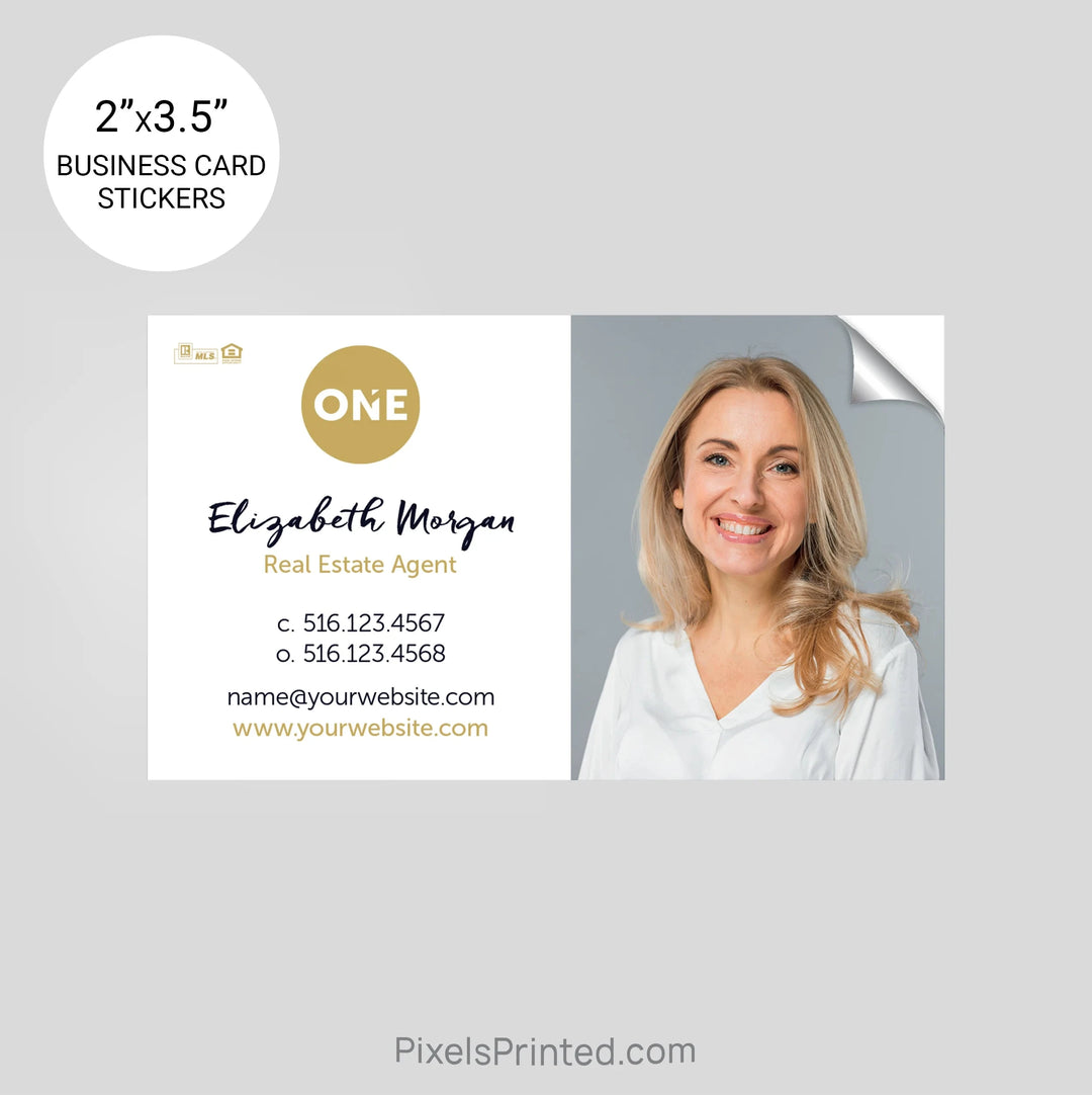 Realty One Group business card stickers sticker PixelsPrinted 