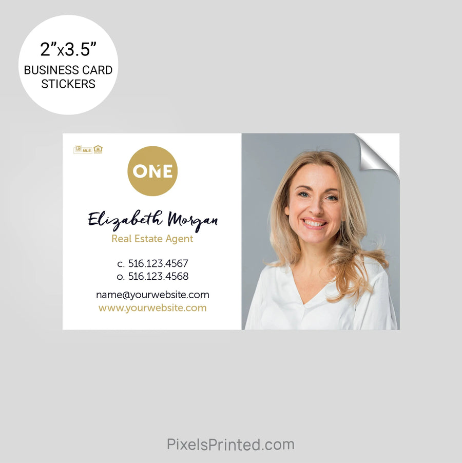 Realty One Group business card stickers sticker PixelsPrinted 