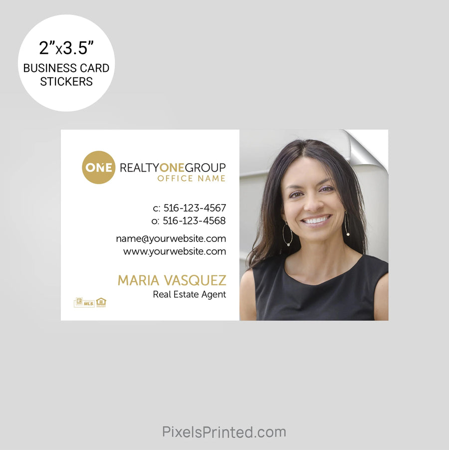Realty One Group business card stickers sticker PixelsPrinted 