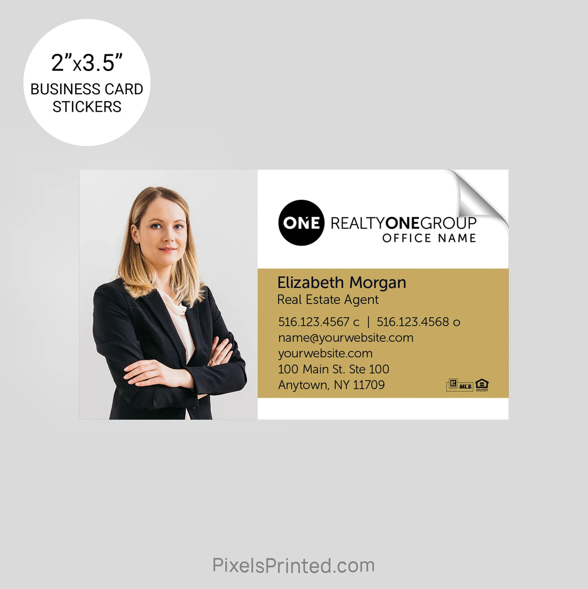 Realty ONE Group business card stickers sticker PixelsPrinted 