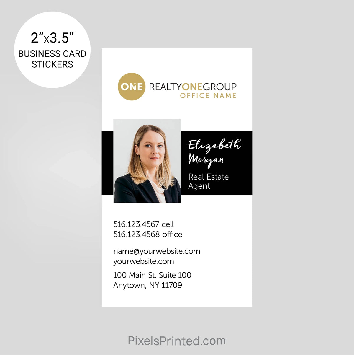 Realty One Group business card stickers sticker PixelsPrinted 