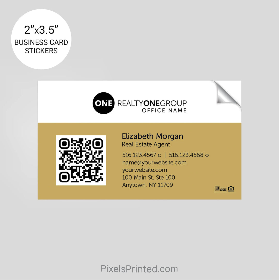 Realty ONE Group business card stickers sticker PixelsPrinted 