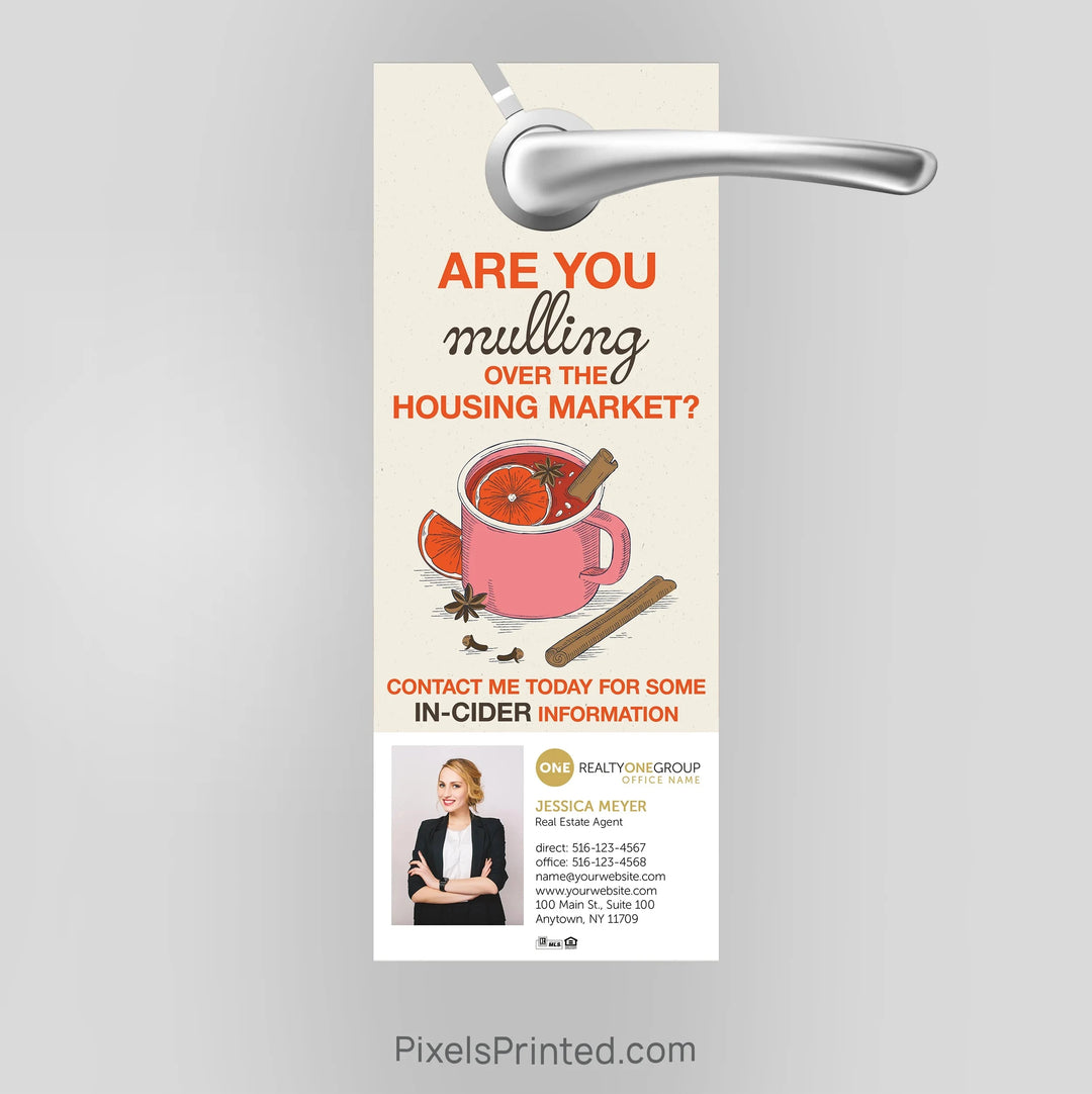 Realty ONE Group fall autumn door hangers PixelsPrinted 