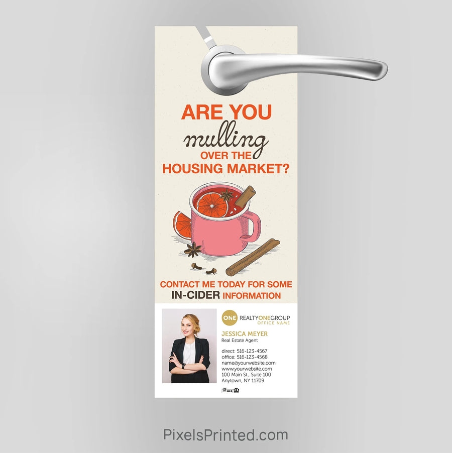 Realty ONE Group fall autumn door hangers PixelsPrinted 