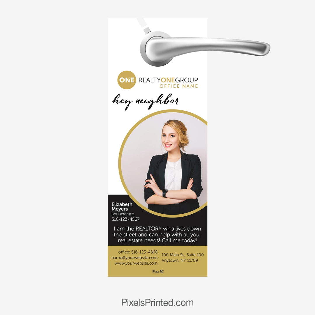 Realty ONE Group new agent door hangers