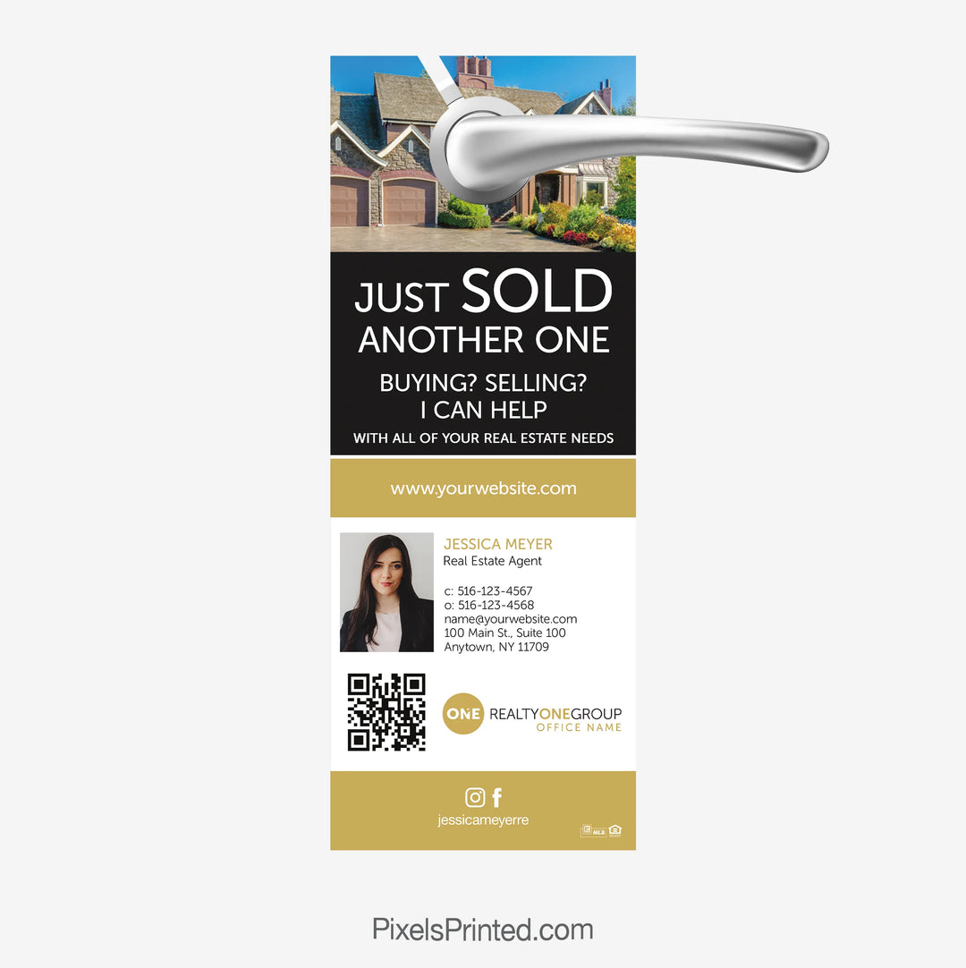 Realty ONE Group real estate just sold door hangers