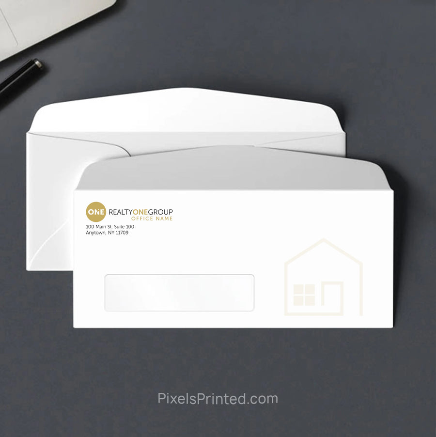 Personalized Realty ONE Group real estate office envelope
