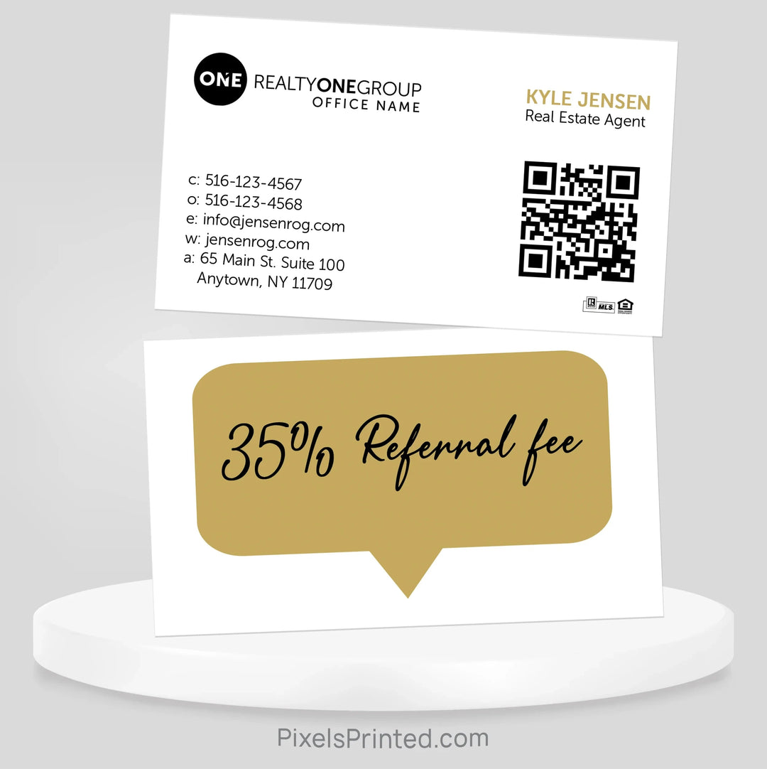Realty ONE Group referral business cards Business Cards PixelsPrinted 