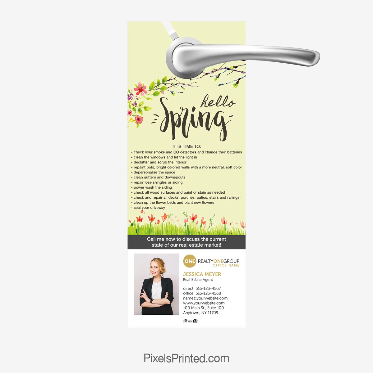 Realty ONE Group spring maintenance tips door hangers for real estate agents
