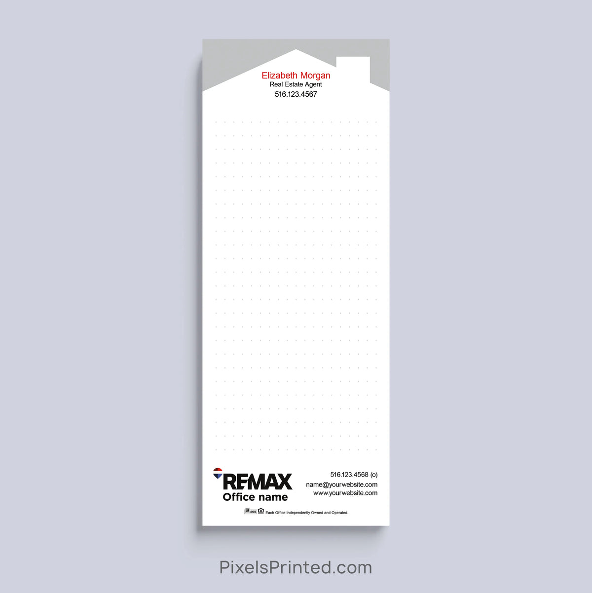 Personalized RE/MAX bullet journal realtor notepad with house design