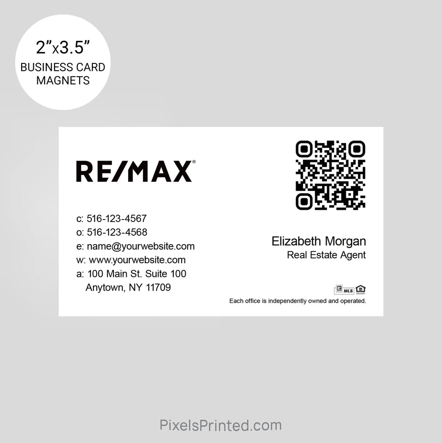 REMAX business card magnets PixelsPrinted 