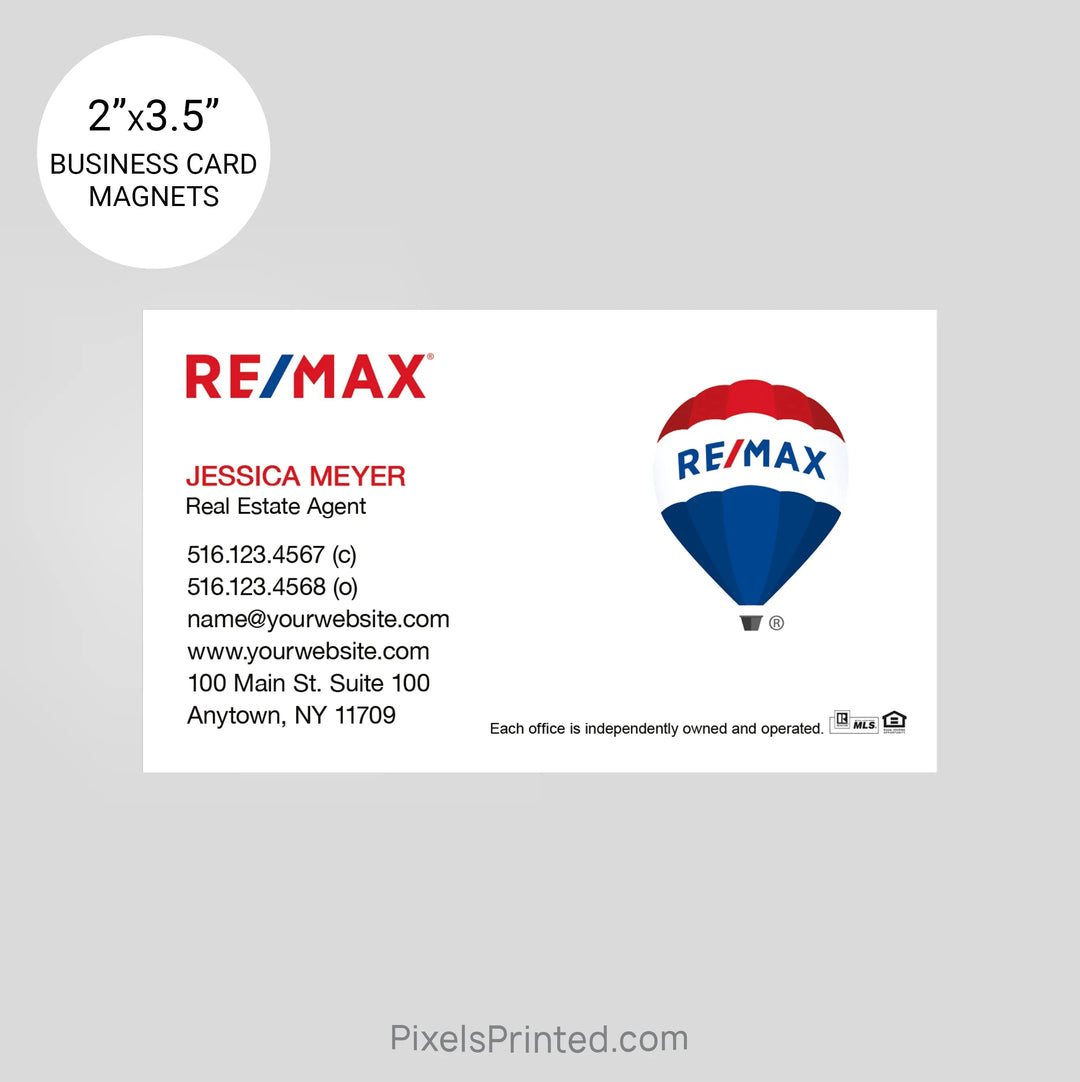 REMAX business card magnets PixelsPrinted 