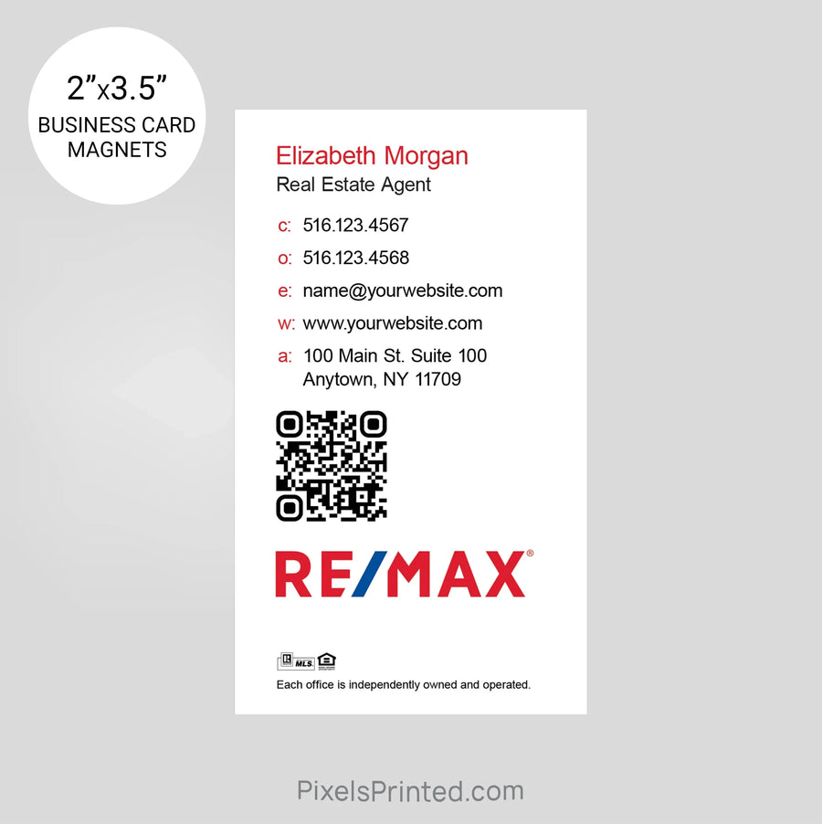 REMAX business card magnets PixelsPrinted 