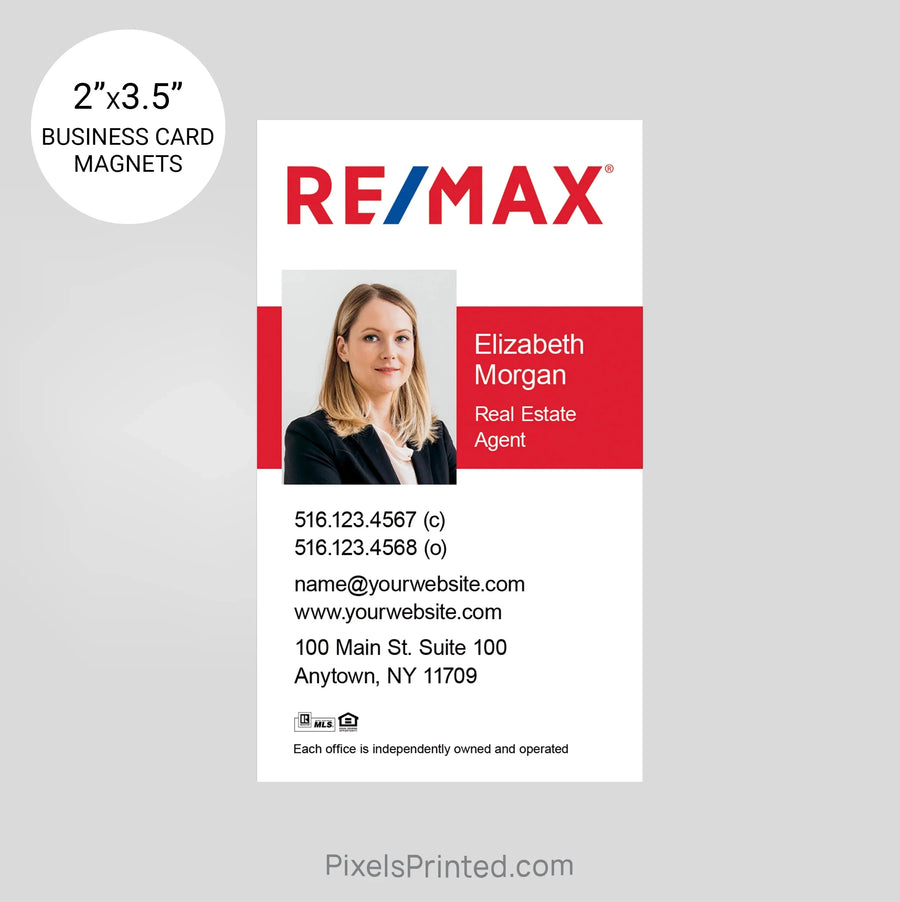 REMAX business card magnets PixelsPrinted 