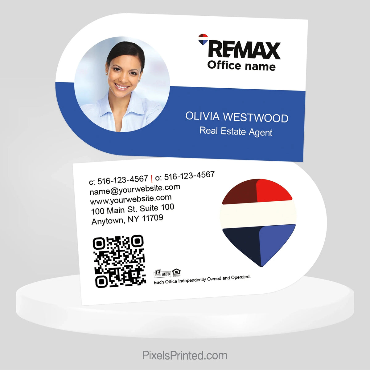 REMAX half circle business cards Business Cards PixelsPrinted 