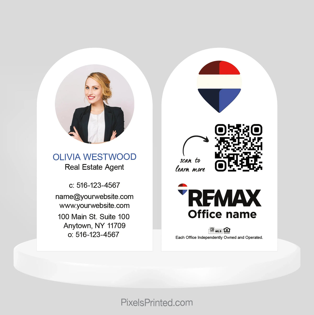 REMAX half circle business cards Business Cards PixelsPrinted 