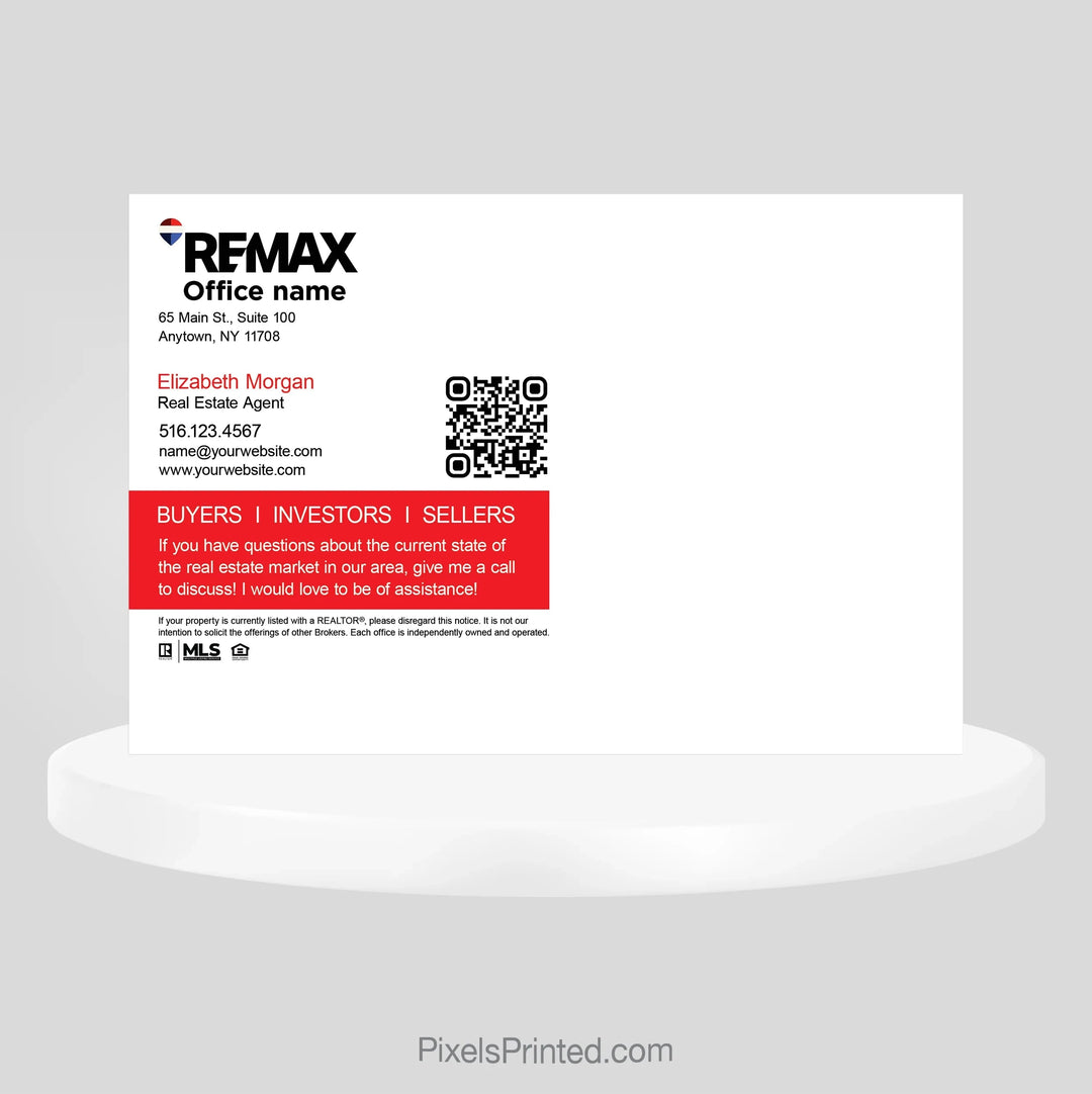 REMAX real estate marketing postcard designed for broad outreach