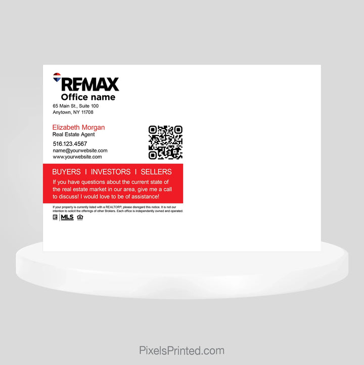 REMAX real estate marketing postcard designed for broad outreach
