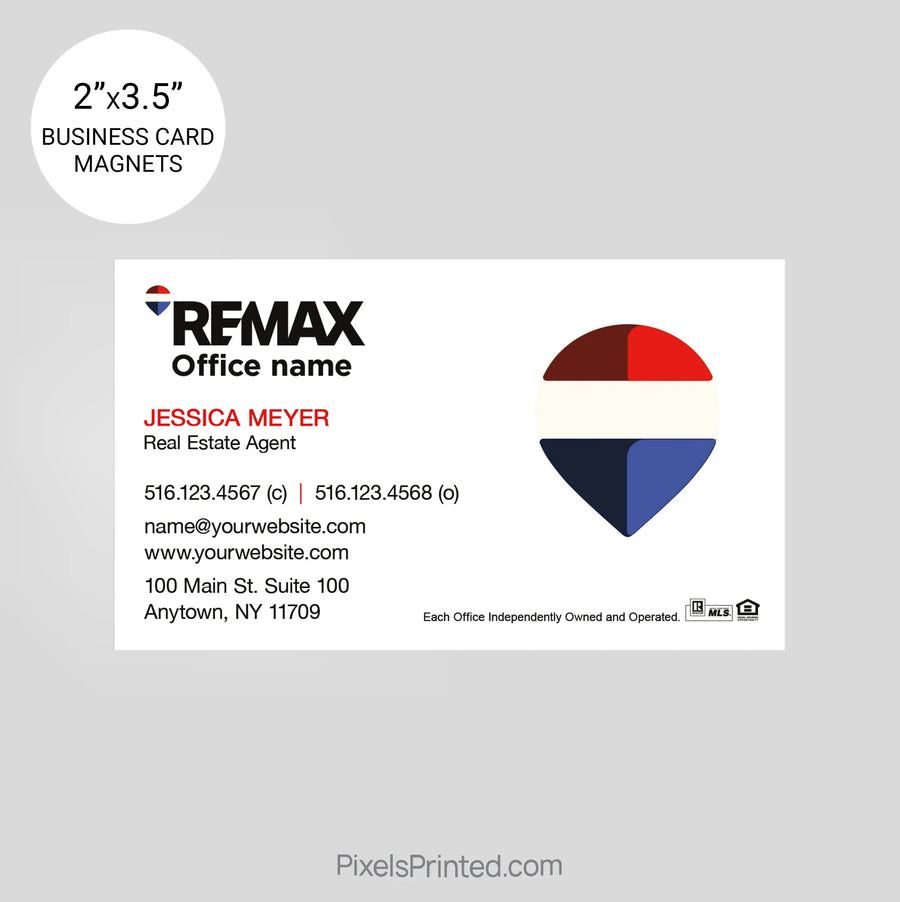REMAX Real Estate Business Card Magnets card magnets PixelsPrinted 