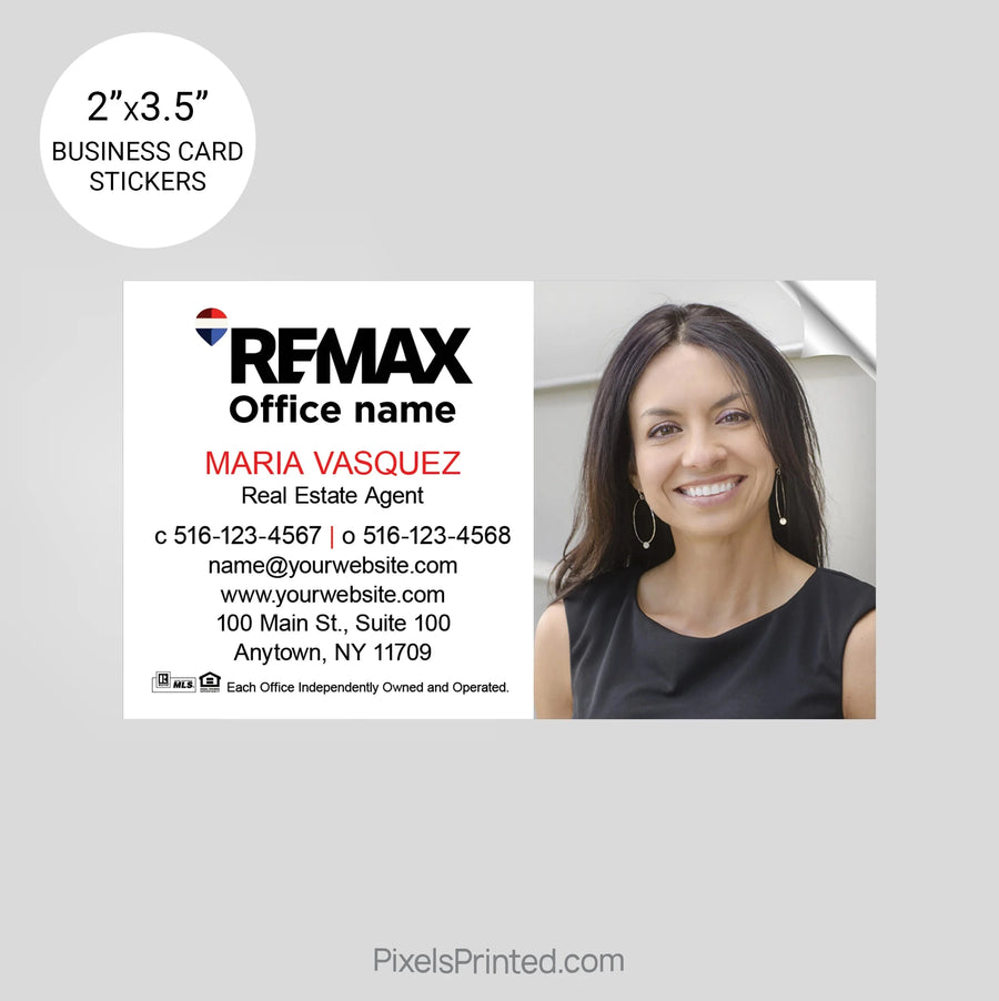 REMAX Real Estate Business Card Stickers sticker PixelsPrinted 