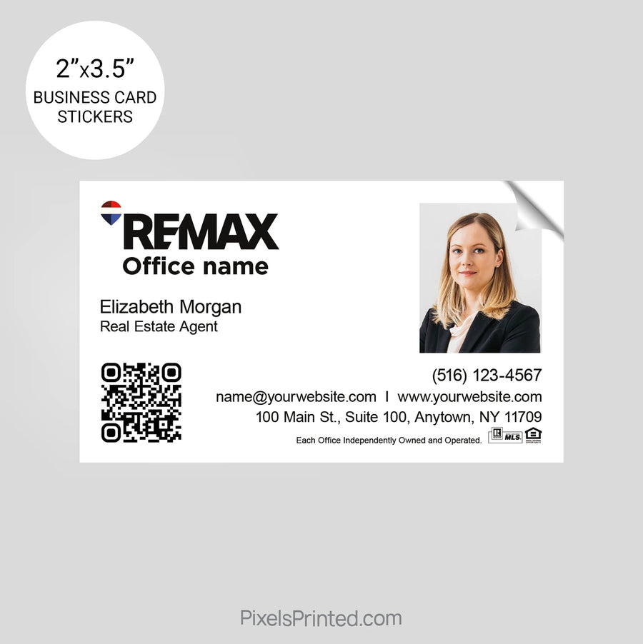 REMAX Real Estate Business Card Stickers sticker PixelsPrinted 