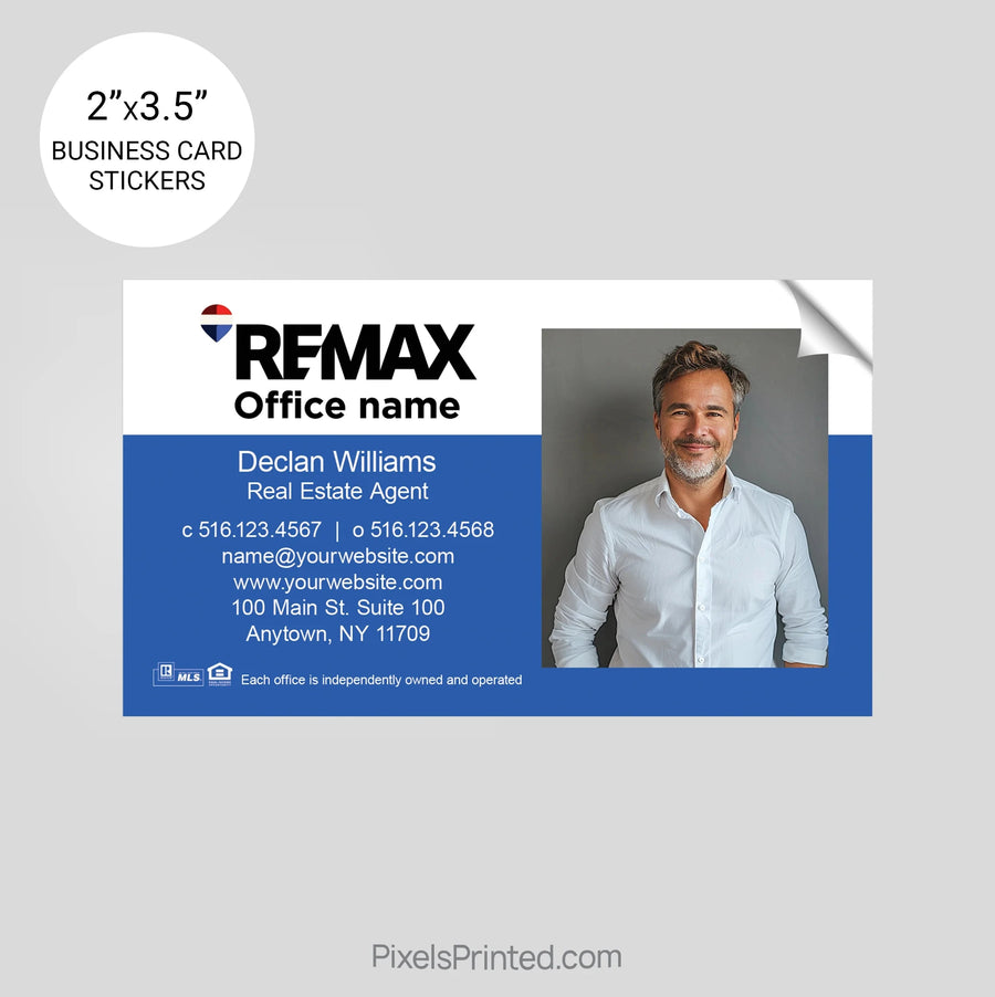 REMAX Real Estate Business Card Stickers sticker PixelsPrinted 