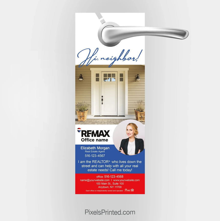 REMAX real estate door hangers PixelsPrinted 