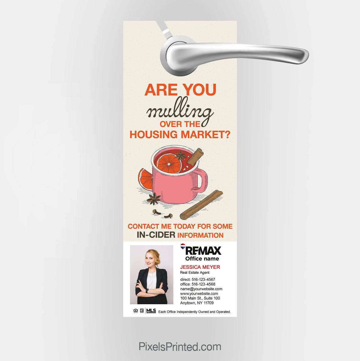 REMAX real estate fall autumn door hangers PixelsPrinted 