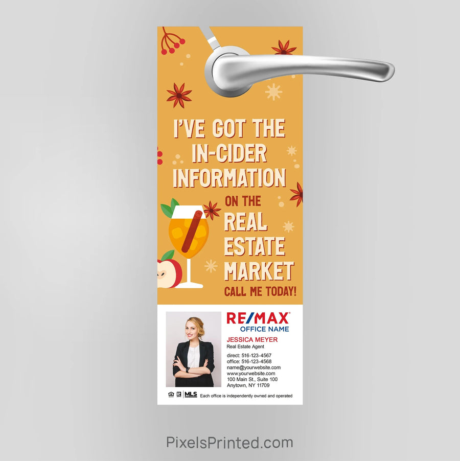 REMAX real estate fall autumn door hangers PixelsPrinted 