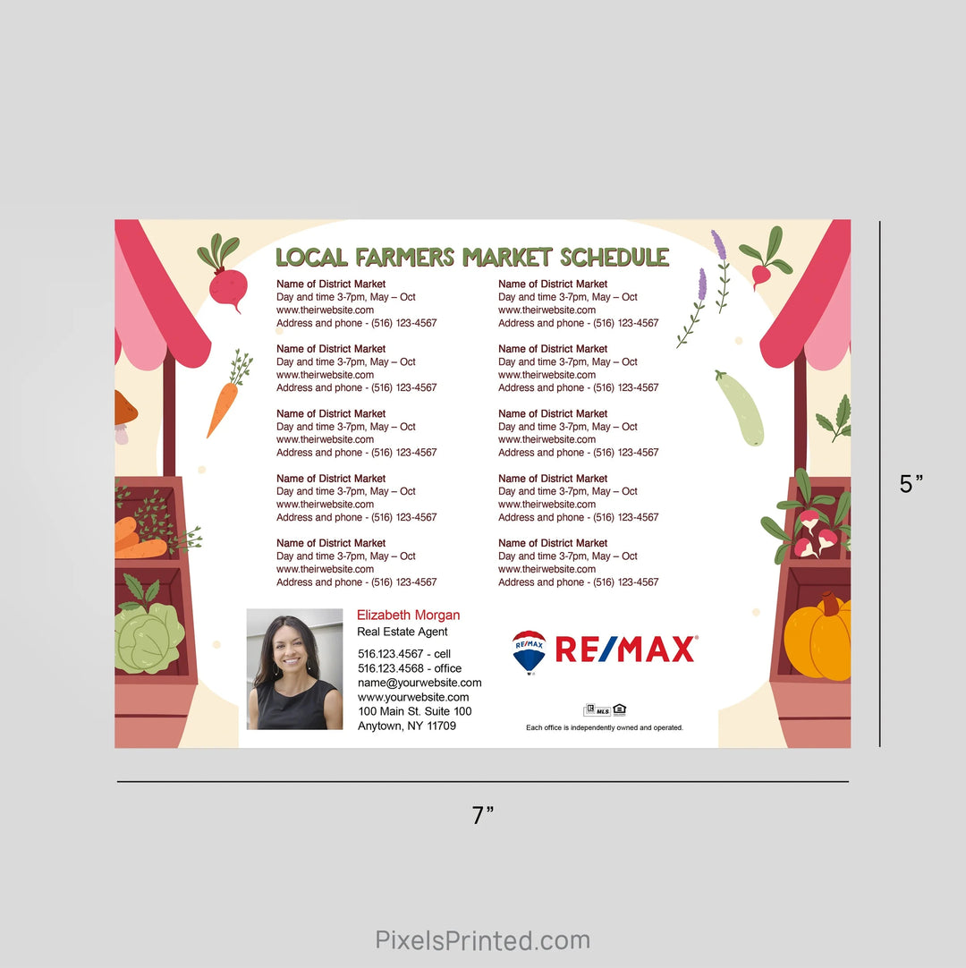 REMAX Real Estate Farmers Market calendar Postcard Magnets postcard magnets PixelsPrinted 