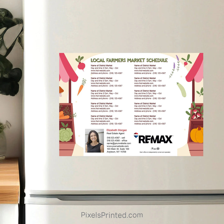 REMAX Real Estate Farmers Market calendar Postcard Magnets postcard magnets PixelsPrinted 