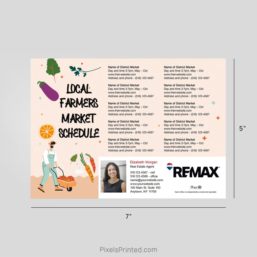 REMAX Real Estate Farmers Market calendar Postcard Magnets postcard magnets PixelsPrinted 