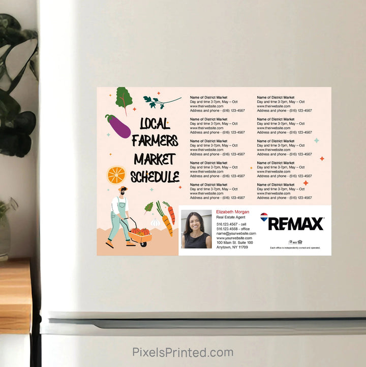 REMAX Real Estate Farmers Market calendar Postcard Magnets postcard magnets PixelsPrinted 