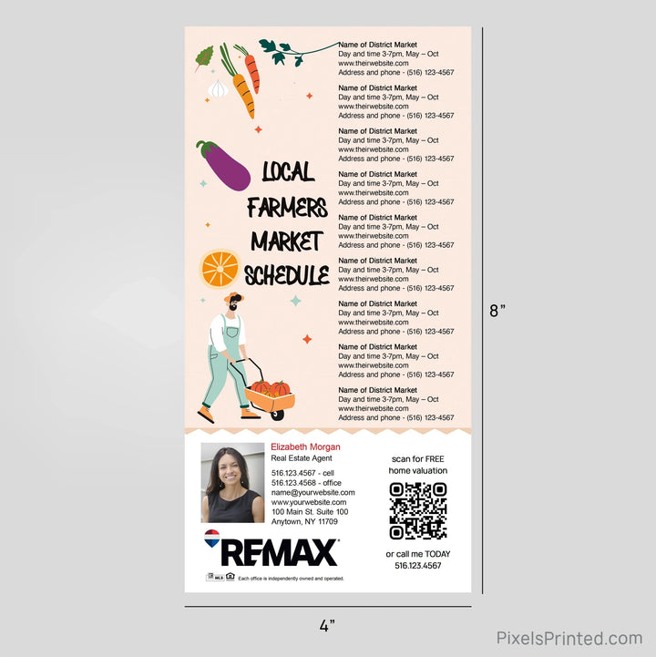 REMAX Real Estate Farmers Market calendar Postcard Magnets postcard magnets PixelsPrinted 