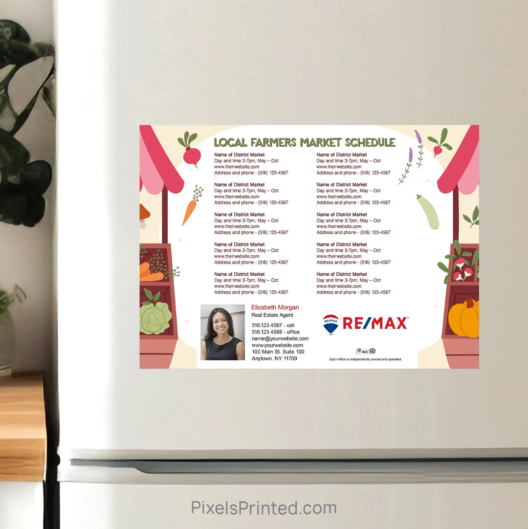 REMAX Real Estate Farmers Market calendar Postcard Magnets postcard magnets PixelsPrinted 