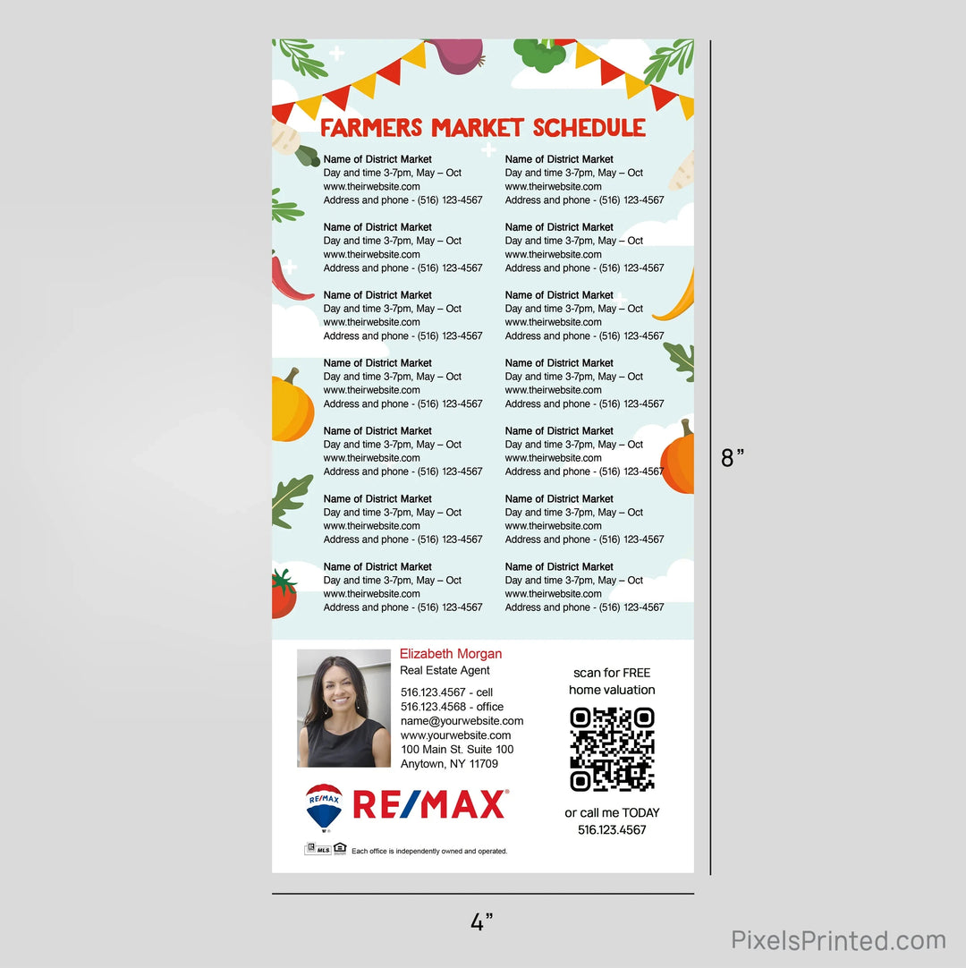 REMAX Real Estate Farmers Market calendar Postcard Magnets postcard magnets PixelsPrinted 