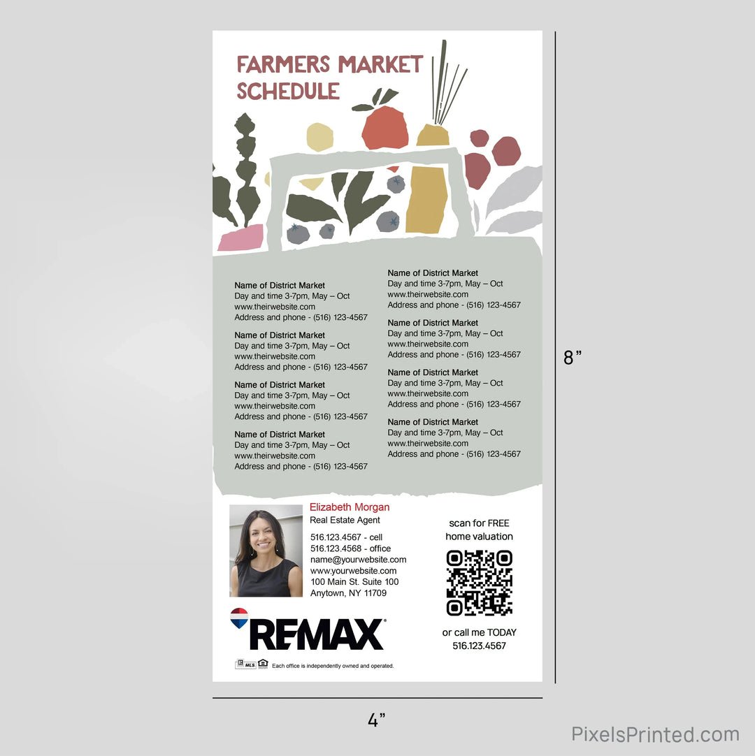 REMAX Real Estate Farmers Market calendar Postcard Magnets postcard magnets PixelsPrinted 