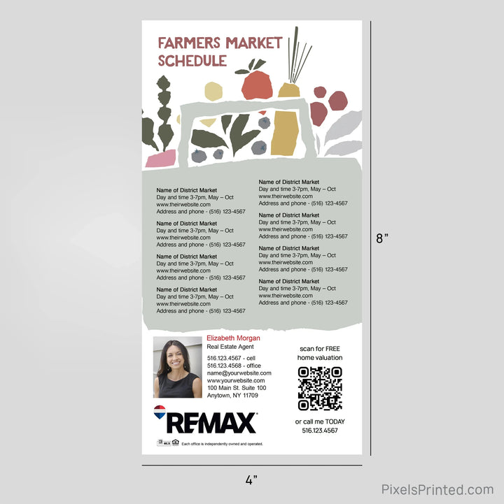 REMAX Real Estate Farmers Market calendar Postcard Magnets postcard magnets PixelsPrinted 
