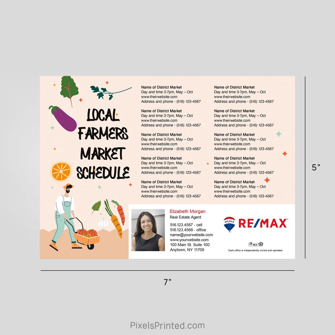 REMAX Real Estate Farmers Market calendar Postcard Magnets postcard magnets PixelsPrinted 
