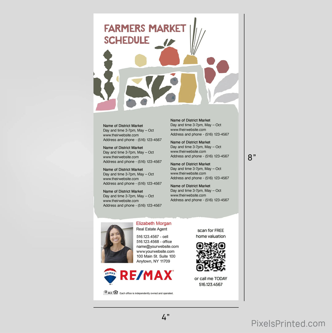 REMAX Real Estate Farmers Market calendar Postcard Magnets postcard magnets PixelsPrinted 