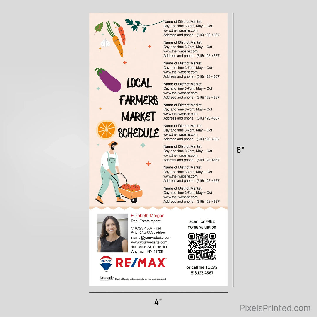 REMAX Real Estate Farmers Market calendar Postcard Magnets postcard magnets PixelsPrinted 