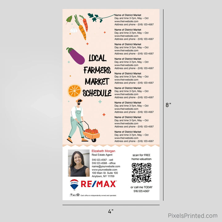 REMAX Real Estate Farmers Market calendar Postcard Magnets postcard magnets PixelsPrinted 