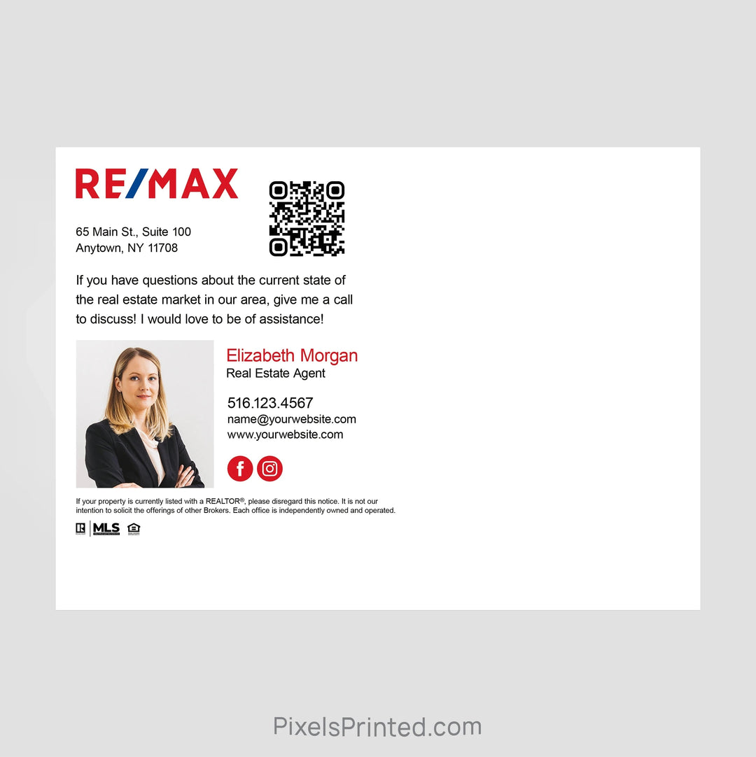 REMAX real estate farmers market schedule postcards PixelsPrinted 